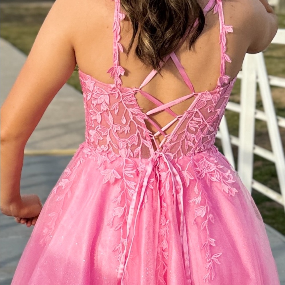 Pink Lace Women’s homecoming  Dress